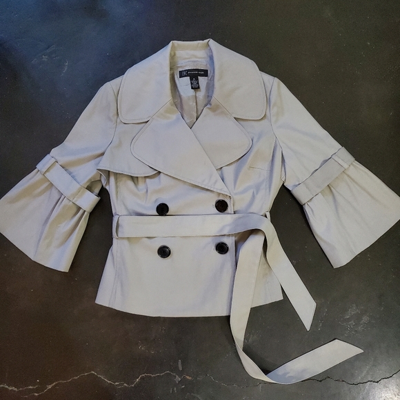 INC International Concepts Jackets & Blazers - INC gray blazer, cropped trench coat style, size small, great for spring